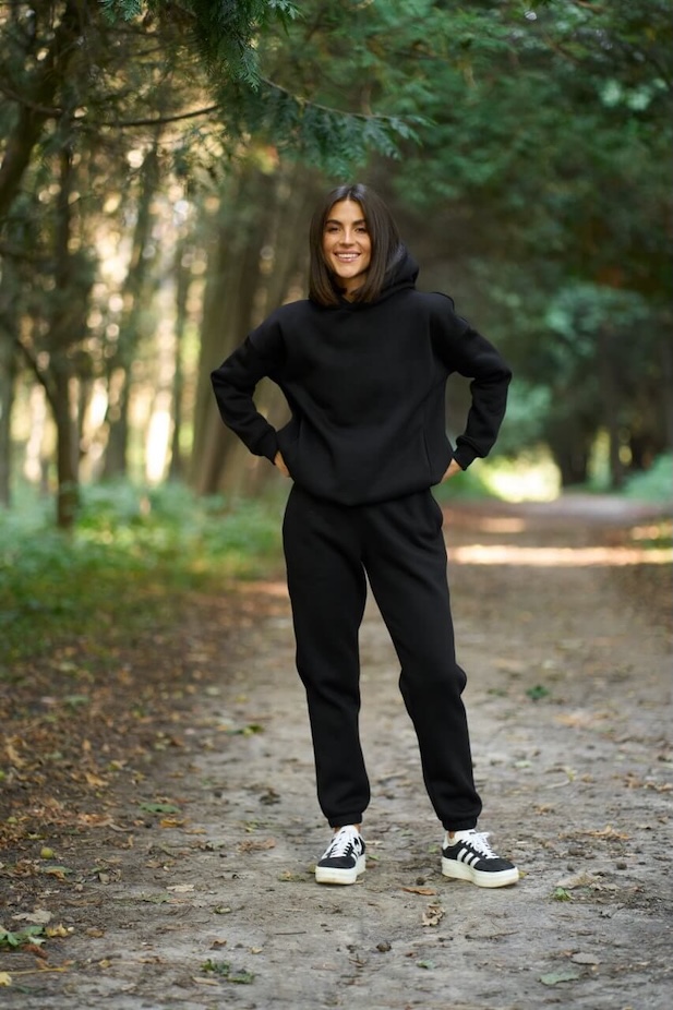 Warm women's tracksuit ENIGMA black